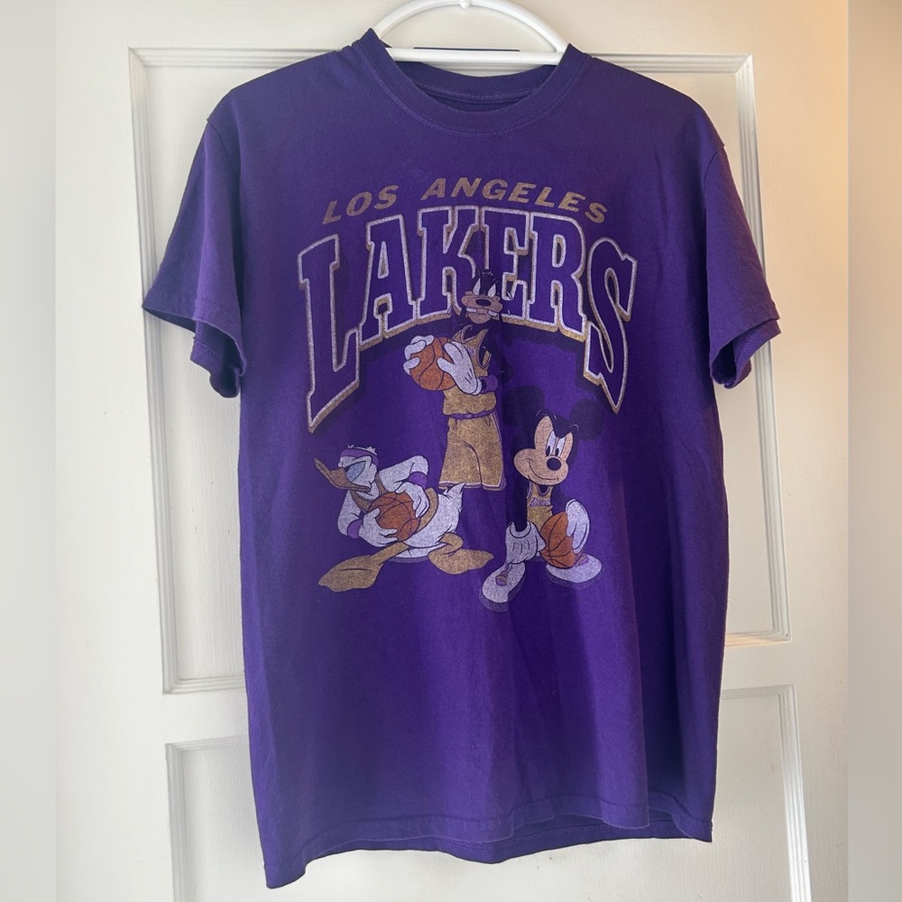 Disney Junk Food LA Lakers Purple Mickey Squad T-Shirt